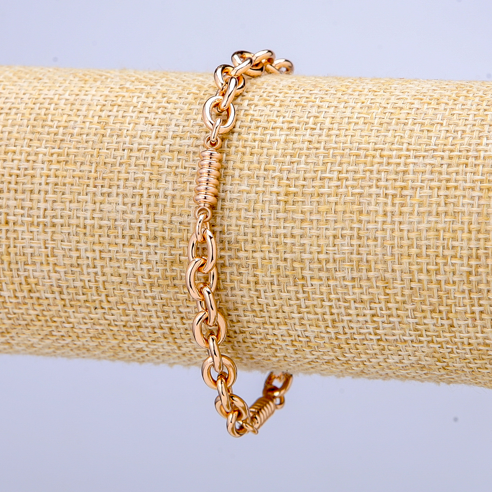 Bracelet Xuping 18K Gold Plating, thickness 5.5 mm, length 18 cm
