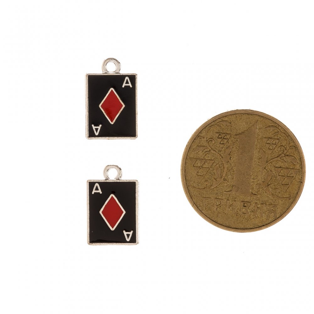 Ace of Diamonds Pendant Findings - Pack of 5