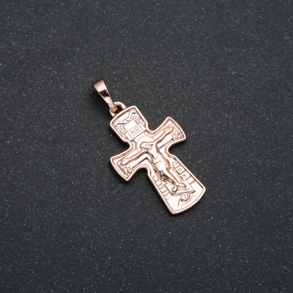 Xuping 18K Gold-Plated Cross Pendant, 29x15 mm +
