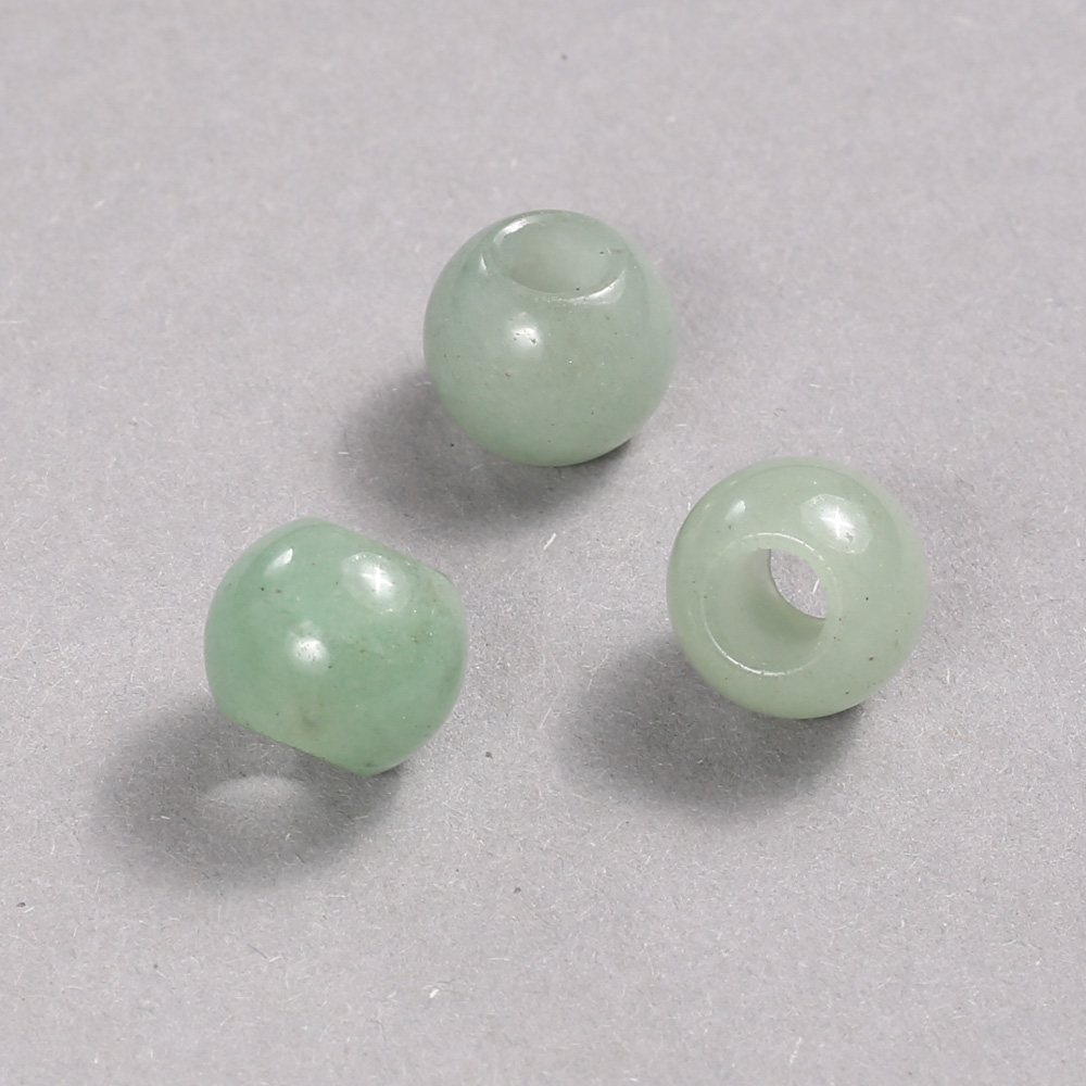 Pandora Bead from natural Jade 12x10 mm, hole diameter 5 mm +