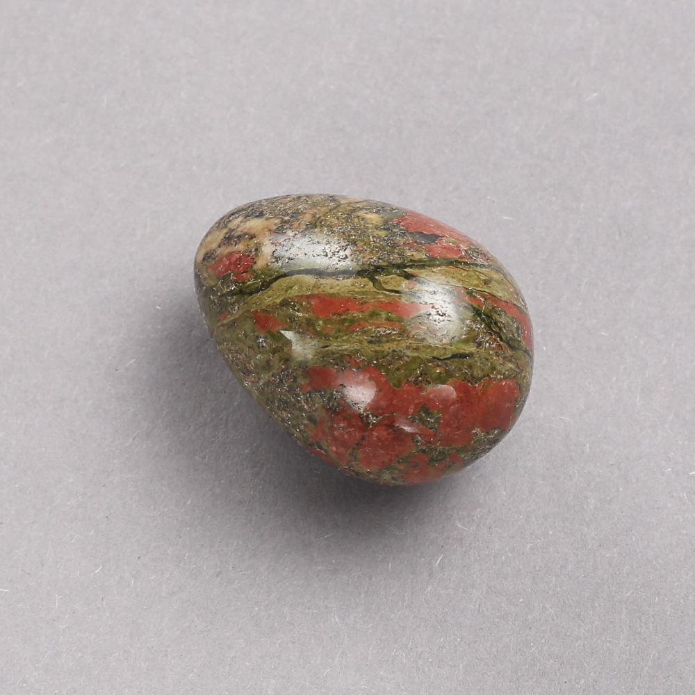 Souvenir Egg - Natural Stone Jasper, Heliotrope, Unakite, diameter 35x25 mm+