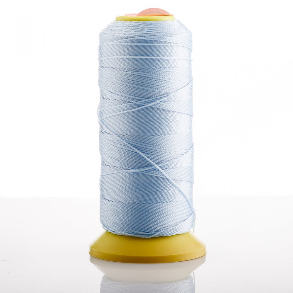 Light blue nylon thread on a bobbin, 0.9 mm diameter, for crafts, 500 m