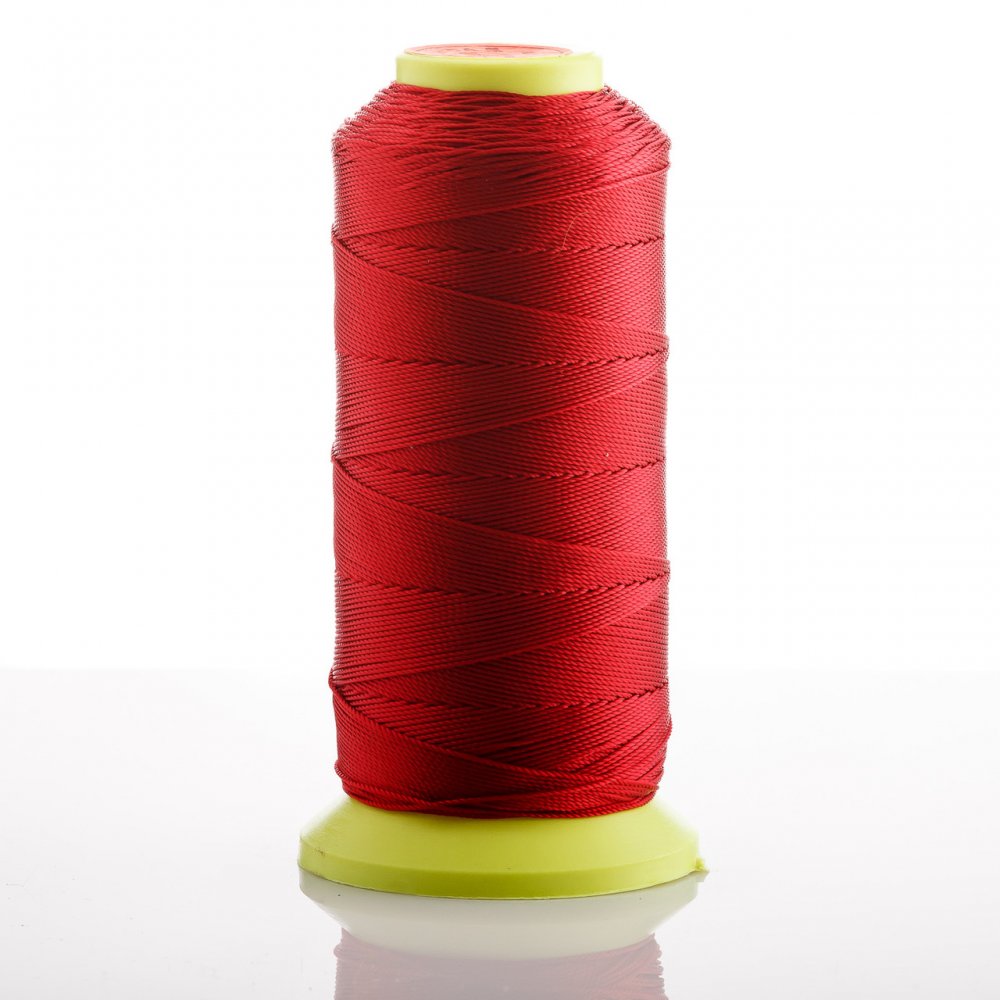 Burgundy nylon thread spool, 0.9 mm diameter, for crafts, 300 m