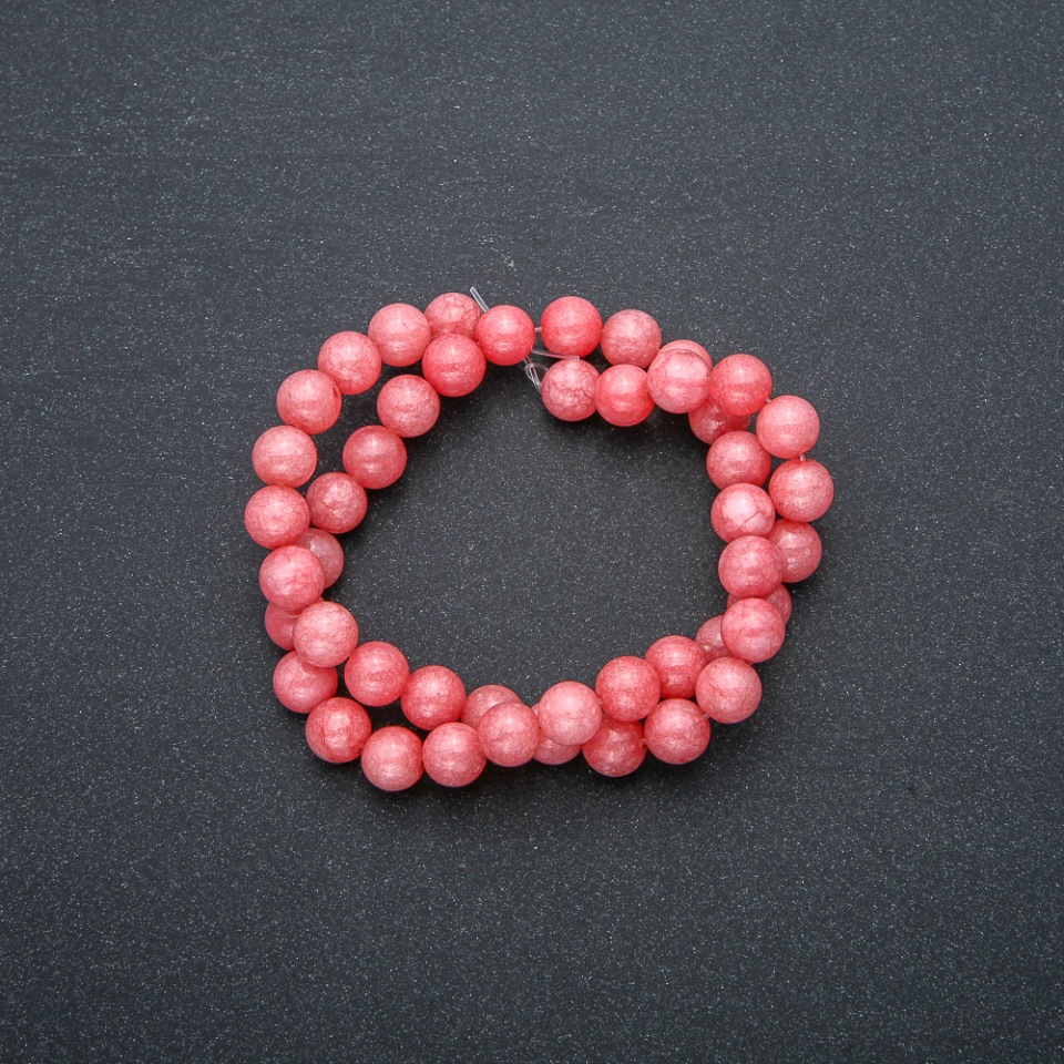 Natural tourmaline bead string, smooth beads, 8 mm diameter, 38 cm length +