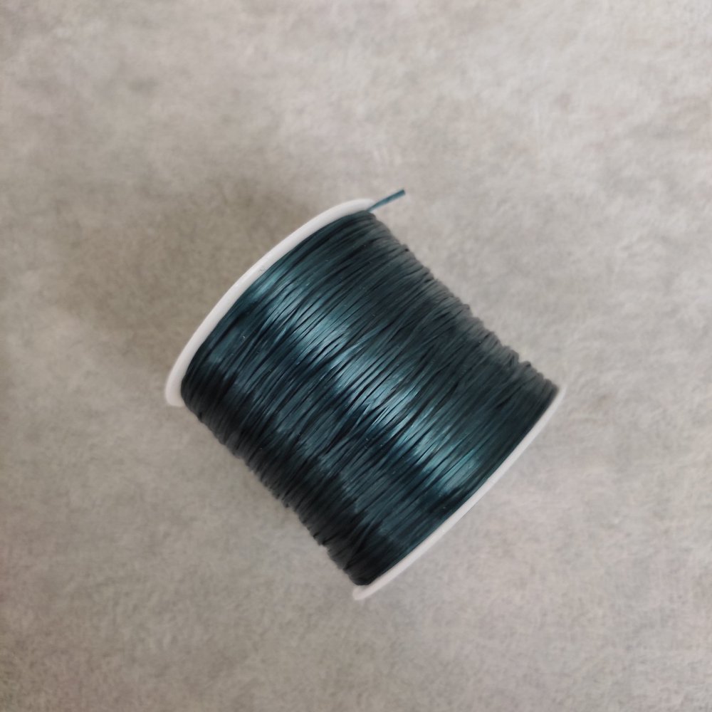 Crafting elastic on a spool, dark green, length 30 m +