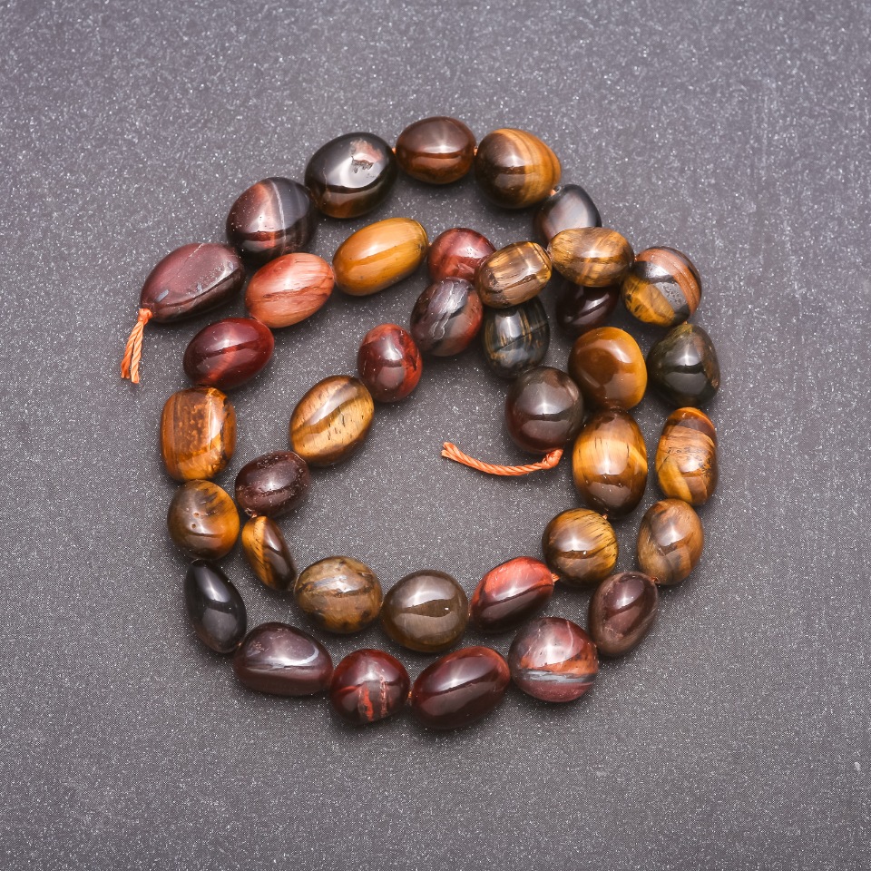 Natural stone beads Tiger's Eye, Bull's Eye, Hawk's Eye faceted, 8mm diameter, 38cm length