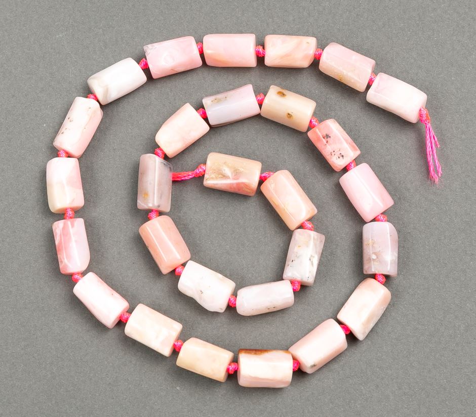 Beads on a thread, natural stone Opal, faceted, diameter 13-12×8-7 mm, length 42 cm+