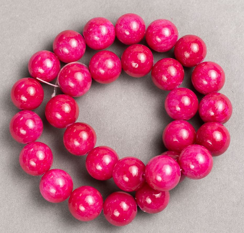 Turmaline Beads (Synthetic Acrylic) on Fishing Line - Smooth Bead, 14.5 mm Diameter, 40 cm Length
