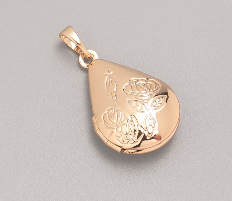 Xuping photo locket pendant, diameter 24x15 mm