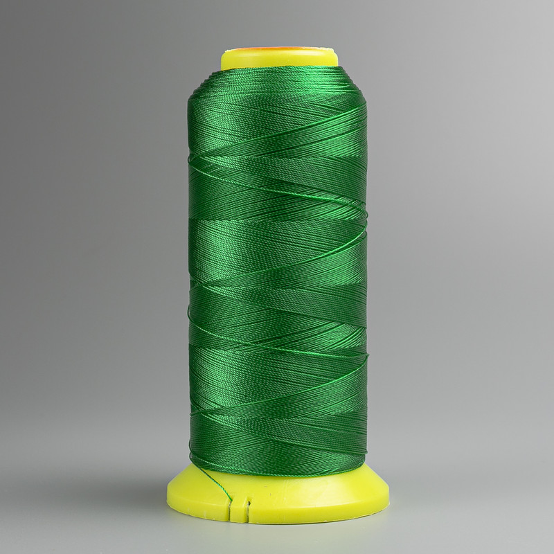 Green nylon bobbin thread, 0.9 mm diameter, for crafts, 300 m