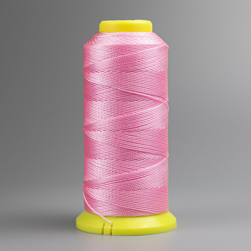 Pink nylon thread spool, diameter 0.9 mm, for crafts, 300 m