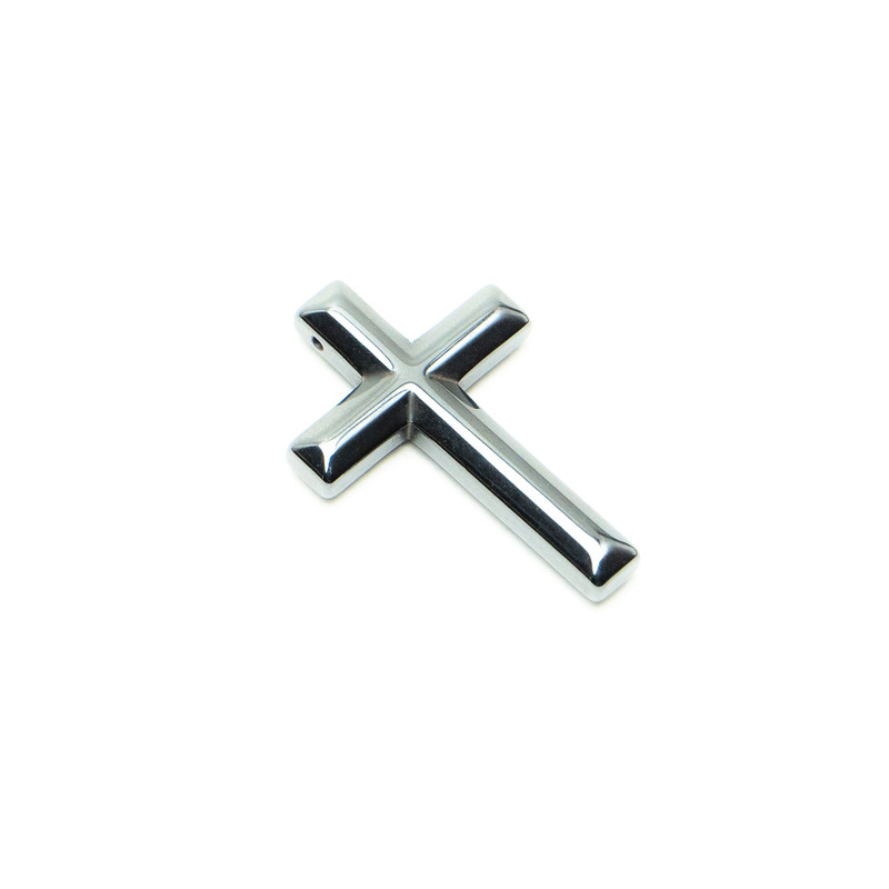 Hematite Cross Pendant, 31×43×6 mm+