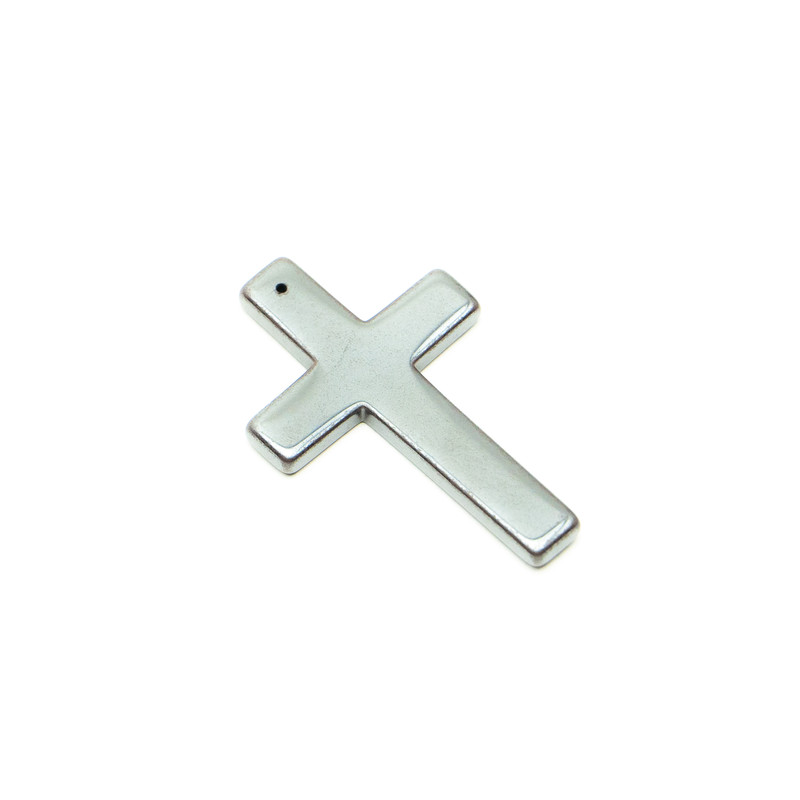 Hematite Cross Pendant, 32x50 mm