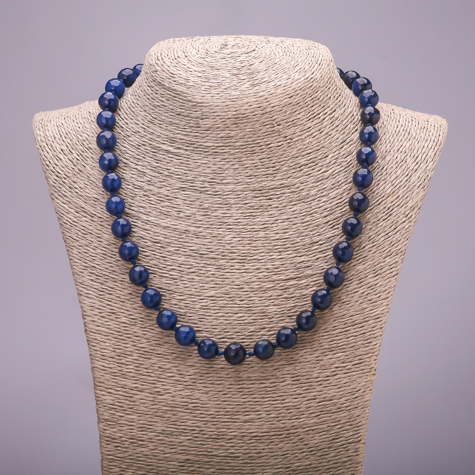 Apatite Necklace (synthetic) Faceted Beads, 10 mm diameter, 50 cm length