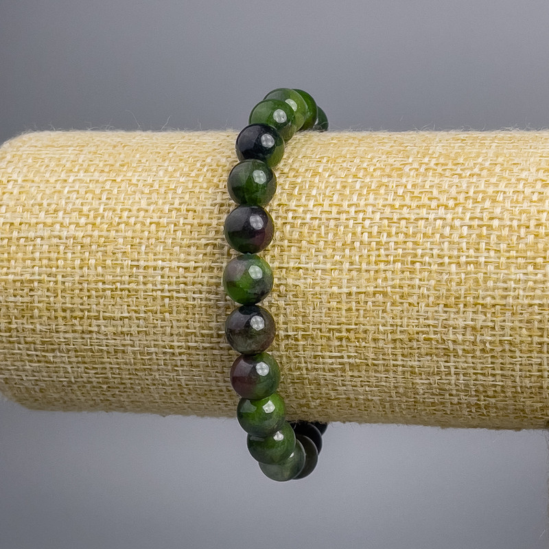 Zoisite Bracelet (Synthetic) Smooth Beads, 8 mm diameter, 18 cm stretch