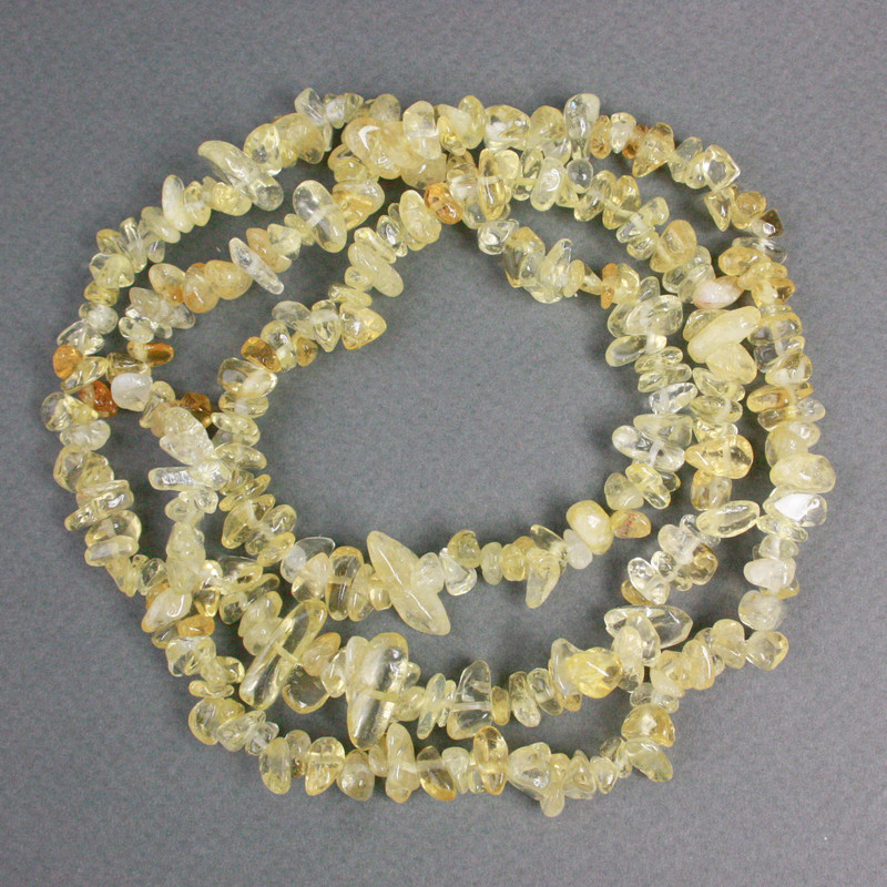 Citrine Chip Beads on Thread, 8x5 mm, length 80 cm